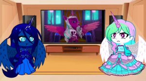 MLP Princess Celestia & Luna React To Queen Opaline | Gacha Club