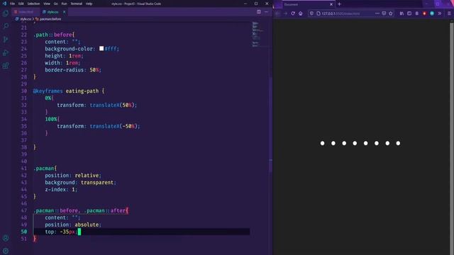 HTML and CSS Animation Tutorial : PAC-MAN ANIMATION смотреть онлайн