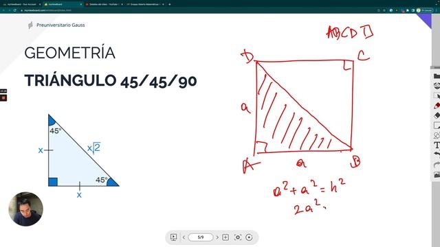 Técnica infalible para ejercicios de triángulos (30/60/90 Y 45/45/90) смотреть онлайн