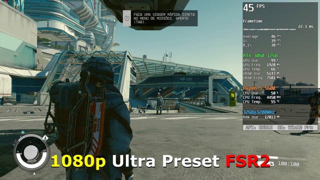 Starfield | 1080p | All Settings | RTX 3060 12GB, Ryzen 5 5600, NVMe Gen4, 32GB RAM