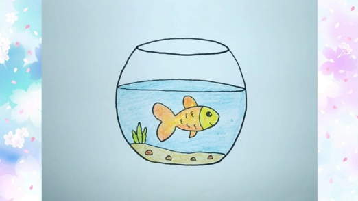 Аквариум с рыбкой. Рисуем с детьми смотреть онлайн