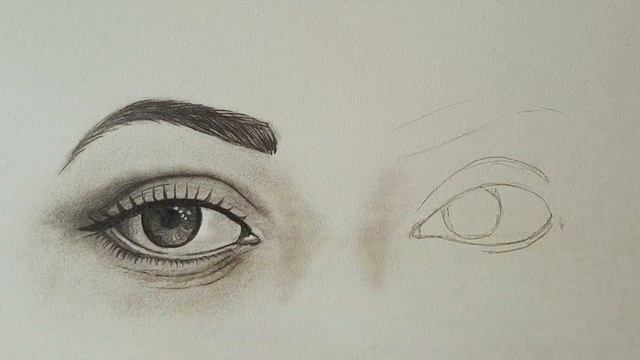 Easy drawing - drawing tutorial / how to draw realistic eyes for beginners смотреть онлайн