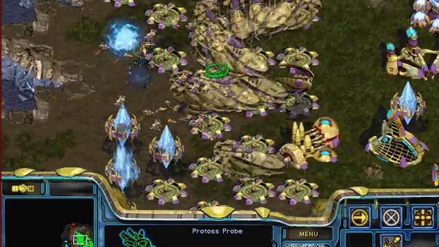 StarCraft: Brood War - 1 Protoss vs 7 computers ( 4 Zerg & 3 Protoss ) Map: Big Game Hunters смотреть онлайн