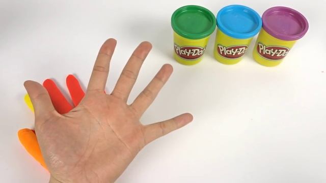 Learn Colors Hand Finger Play Doh with Colors song for Kids смотреть онлайн