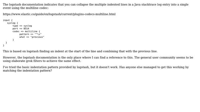 DevOps & SysAdmins: Logstash multiline codec for Java stacktraces смотреть онлайн