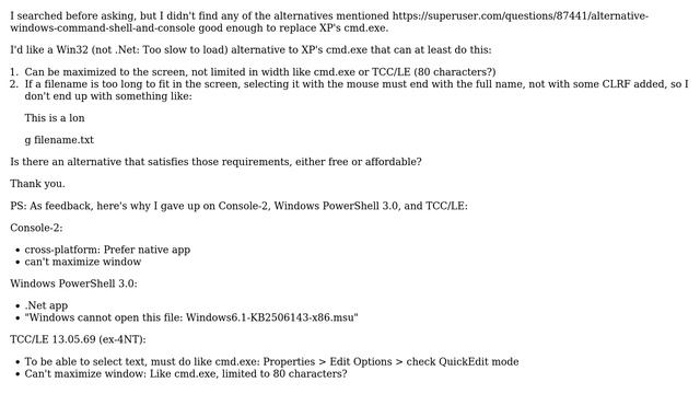 Win32 alternative to XP's cmd.exe that works well? (3 Solutions!!) смотреть онлайн