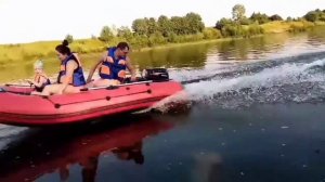 Лодка риф 340 нднд с мотором Hidea  9.9 река Уфа