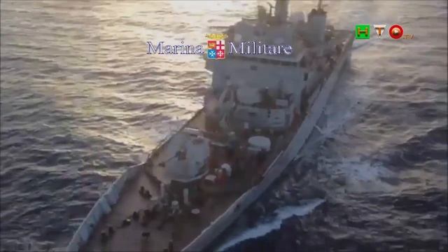 Frontex "Triton" - Marina Militare - Nave Libra soccorre 490 Migranti - www.HTO.tv смотреть онлайн