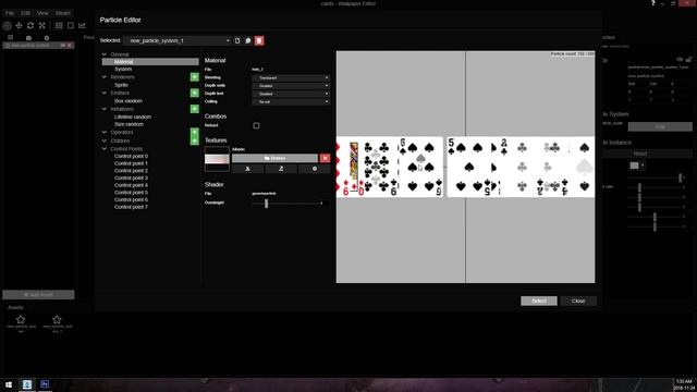 Wallpaper engine - Particle system demo, Falling cards смотреть онлайн