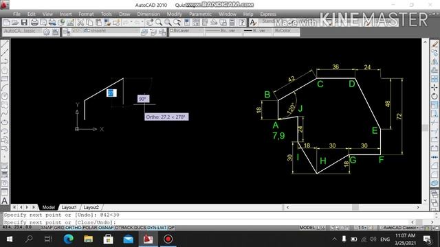 AutoCAD 2010 (Session 4) [Quiz Example on Command Line] смотреть онлайн