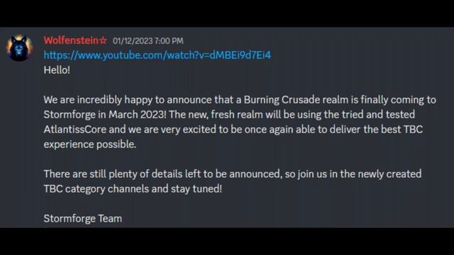 Stormforge FRESH BURNING CRUSADE Private Server смотреть онлайн