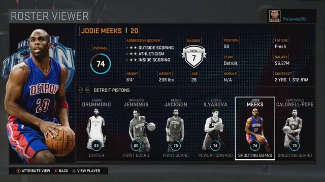 NBA 2k16 Offical Roster Breakdown- Detroit Pistons смотреть онлайн
