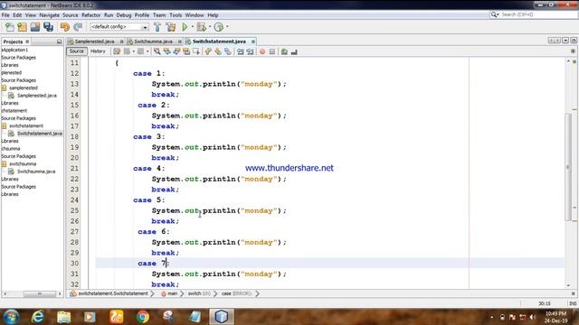 java switch statement easy program tamil/vinoth/ смотреть онлайн