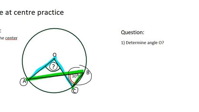 Circle Geometry Grade 11 : Angle at centre Practice смотреть онлайн