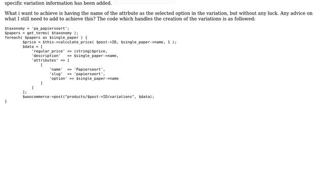Wordpress: Woocommerce REST API: creating variations смотреть онлайн