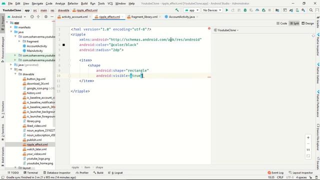 Youtube Clone | Account Activity With Firebase | Android Studio | Part 8 смотреть онлайн