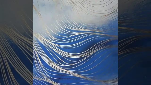 Даня Дунай Декор - картина, панно в интерьер "Синее волнение" interior art смотреть онлайн