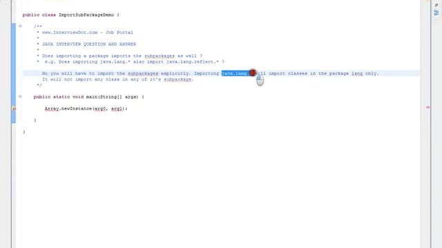 Java Does importing a package imports the subpackages as well смотреть онлайн