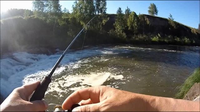 НАНО ДРОП ШОТ, ЛОВЛЯ ЩУКИ И ОКУНЯ НА МАЛОЙ РЕКЕ. смотреть онлайн