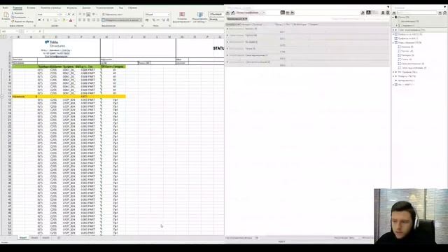 Tekla Structures // Организатор модели – Экспорт таблиц в Excel смотреть онлайн