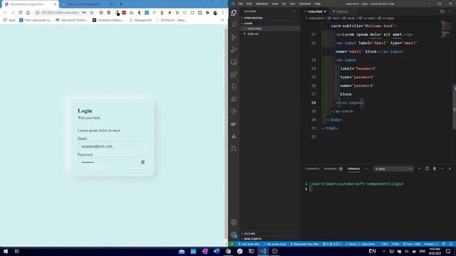 Neumorphism login form with soft-components смотреть онлайн