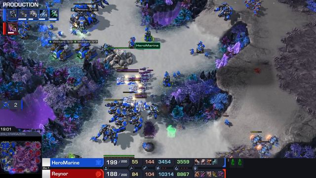StarCraft 2: EXTREME MACRO - Reynor vs HeroMarine! смотреть онлайн