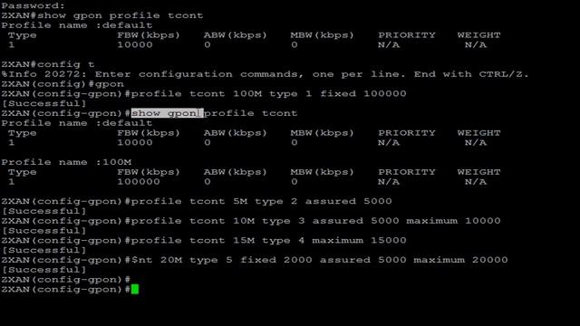 PROFILE T-CONT BANDWIDTH - BUAT DAN HAPUS. CLI OLT ZTE C320 смотреть онлайн