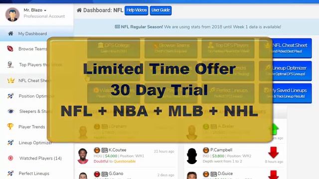 DraftKings Picks NFL Week 15 Tuesday Night Football Showdown смотреть онлайн