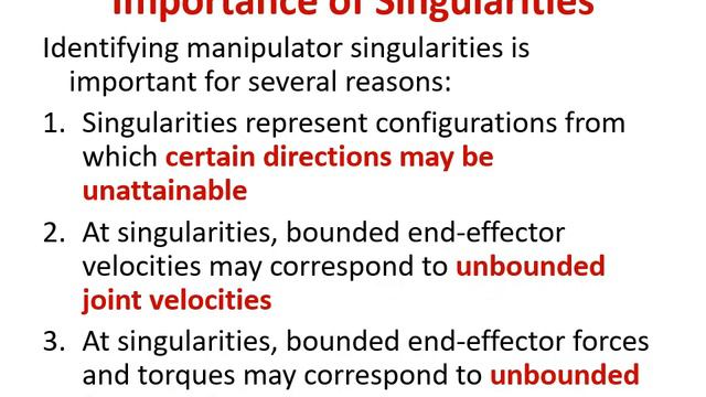 EC368 Robotics Module 5 Singularities and Inverse Jacobian Dr Georgina Binoy Joseph смотреть онлайн