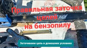 Как заточить цепь на бензопилу.