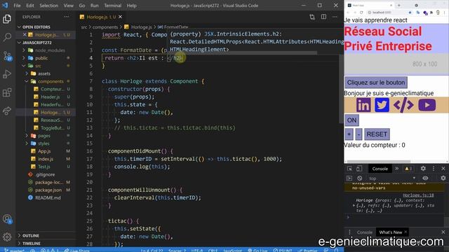 JavaScript272-React.js-Passer le state d'un class component dans une props d'un functional componen смотреть онлайн