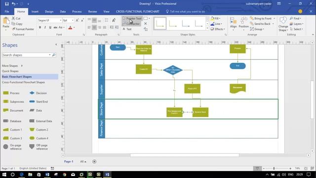 how to use MS-Visio software for drawing the business flows смотреть онлайн