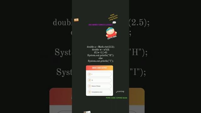 CHECK IF U CAN ANSWER CORRECTLY #java смотреть онлайн