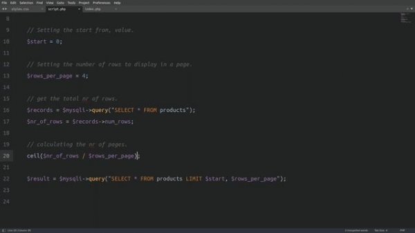 Creating a simple pagination using php and mysql