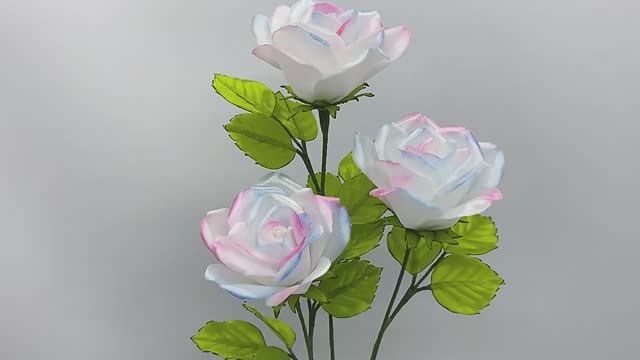 СДЕЛАЙ САМ _ Как легко сделать розу из атласной ленты _ Цветы из атласной ленты Легко смотреть онлайн