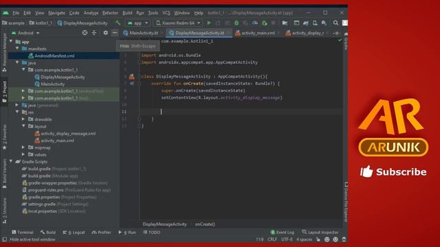 Tutorial Kotlin Android Studio - Activity mengirim data Text ke Activity berbeda menggunakan Intent смотреть онлайн