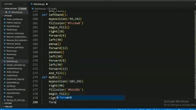 Draw Shinchan |full python code|| python turtle смотреть онлайн
