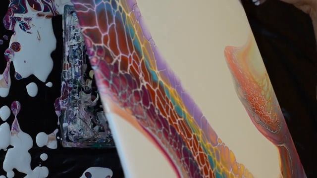Драконий Fluid art. Картина жидким акрилом, акриловая заливка. смотреть онлайн