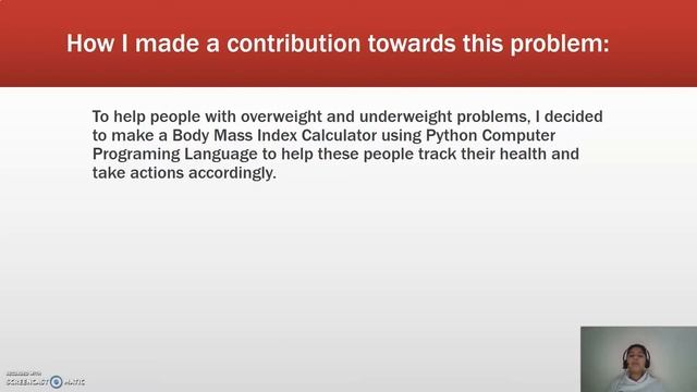 Body Weight Issues And My Solution Using Python Computer Programing Language - Aarij Kamnani смотреть онлайн