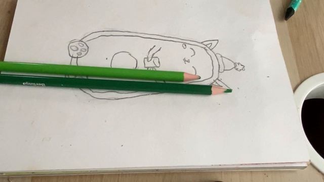 Как нарисовать авокадо котика. Уроки рисования с Ульяной. смотреть онлайн