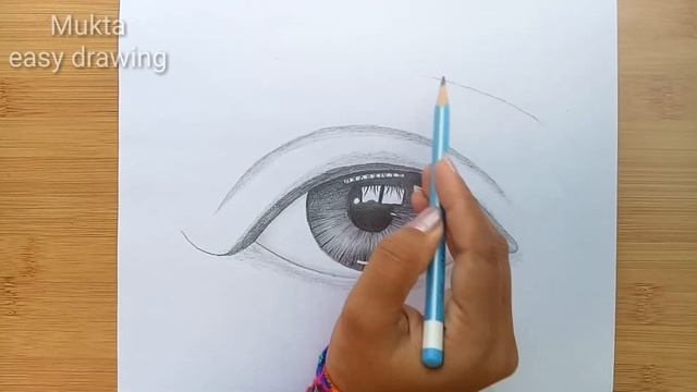 How to draw an eye with teardrop for Beginners//Pencil sketch Drawing смотреть онлайн