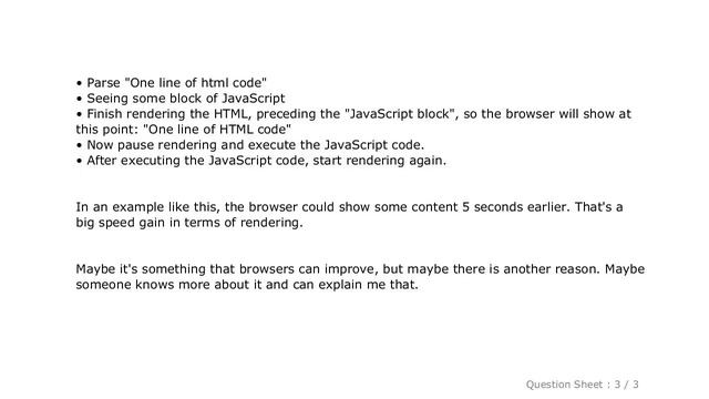 HTML : Why is a browser not always finishing rendering of the preceding HTML, before executing Java смотреть онлайн