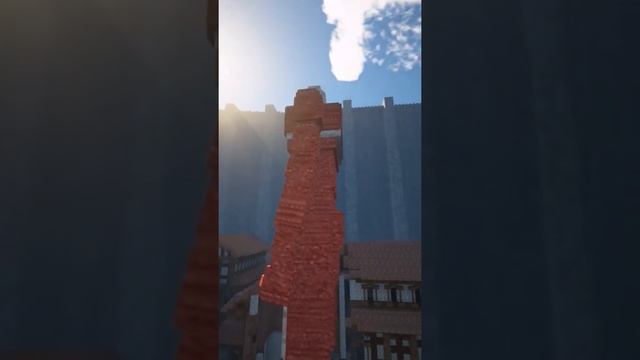Атака Титанов в Minecraft ? #shorts #minecraft #attackontitan #anime #майнкрафт #аниме