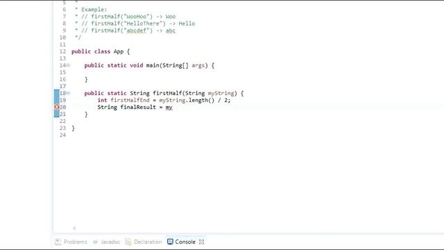 IQ 49: Write code to return first half of a string смотреть онлайн