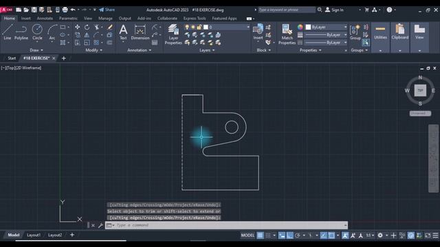 AutoCAD 2D Exercise #18 смотреть онлайн
