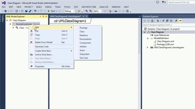 How to create UML Class Diagram using Visual Studio смотреть онлайн