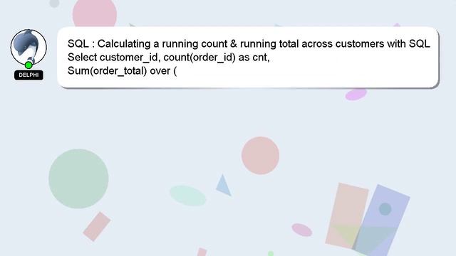 SQL : Calculating a running count & running total across customers with SQL смотреть онлайн