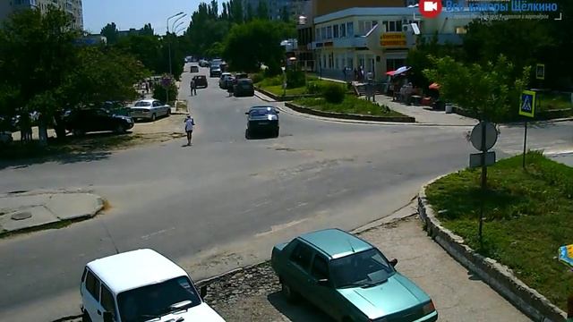 Перекрёсток в Щёлкино, 27.07.2015 - time-lapse с камеры 2 смотреть онлайн