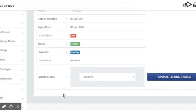Activate and deactivate listing - The Directory PHP Template смотреть онлайн