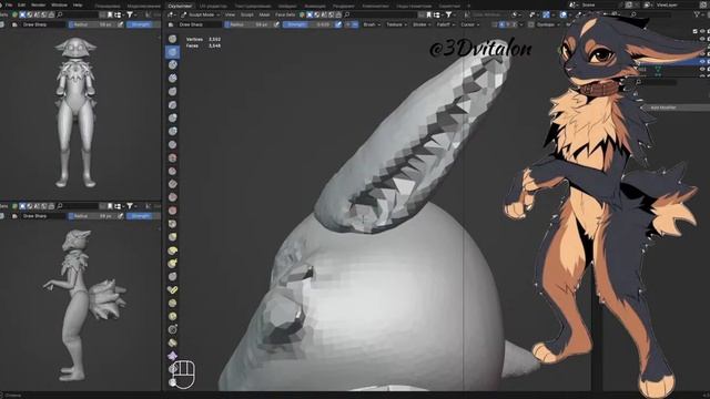 Создать стилизованного персонажа в #Blender 4.0 #tutorial #art Poppa Rotzi смотреть онлайн